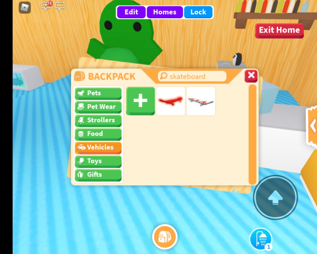 Adopt me skateboard, Toys & Games, Video Gaming, InGame Products on