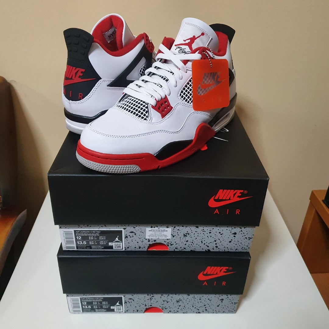 Jordan 4 fire red size 10.5 clearance