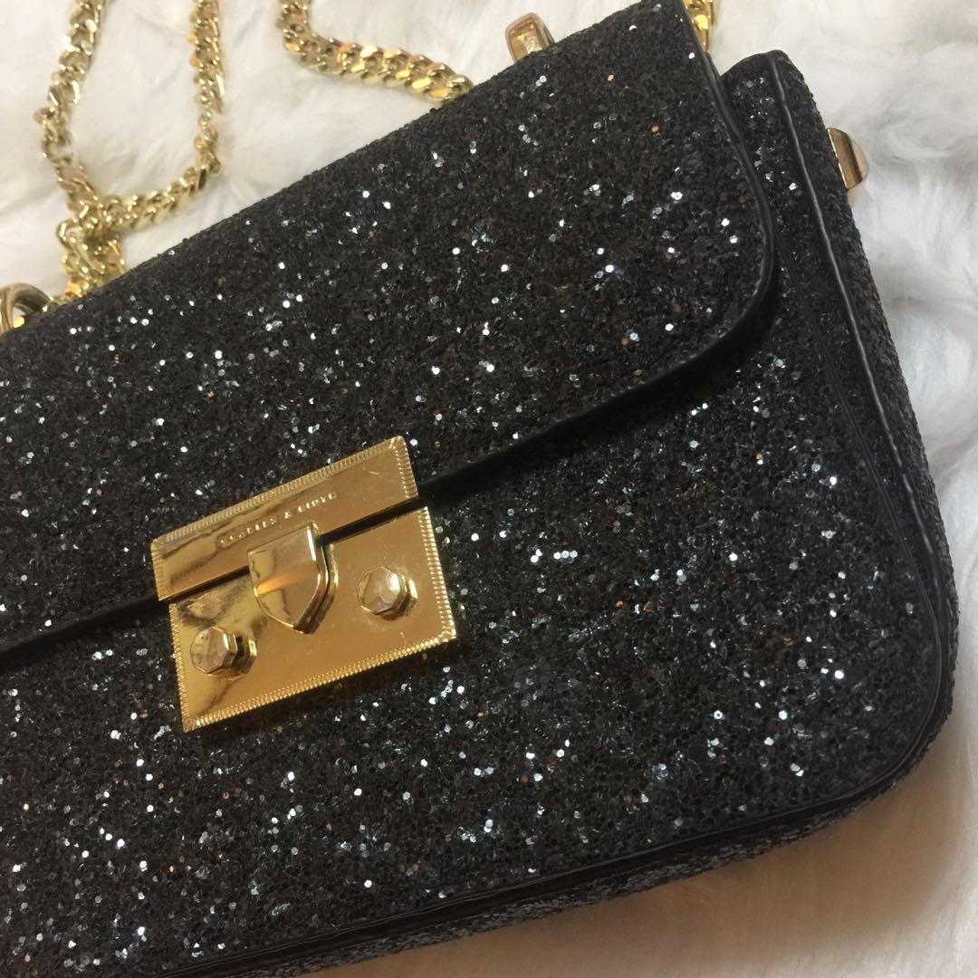 Charles and keith discount glitter sling bag