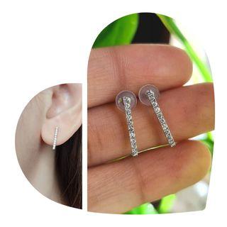 Bar diamond earrings