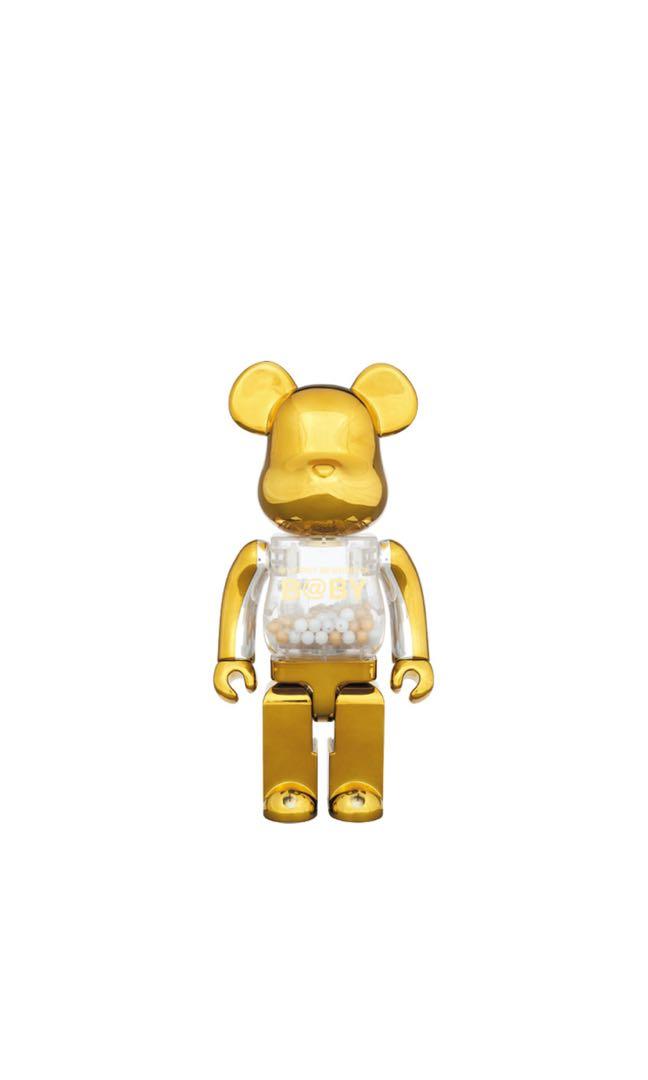 Bearbrick 400% my first baby gold be@rbrick, 興趣及遊戲, 玩具