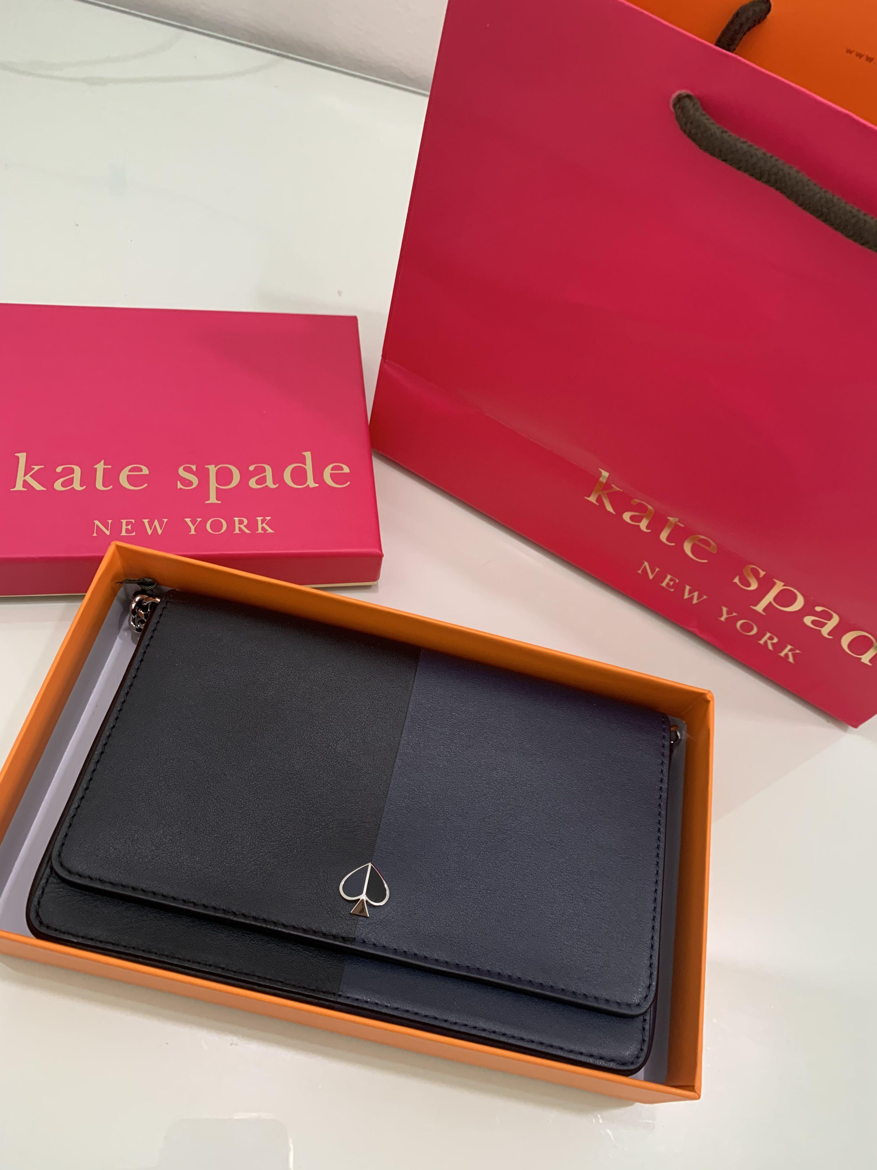 Brandly new kate spade nicola bi-color chain wallet, Luxury, Bags & Wallets  on Carousell