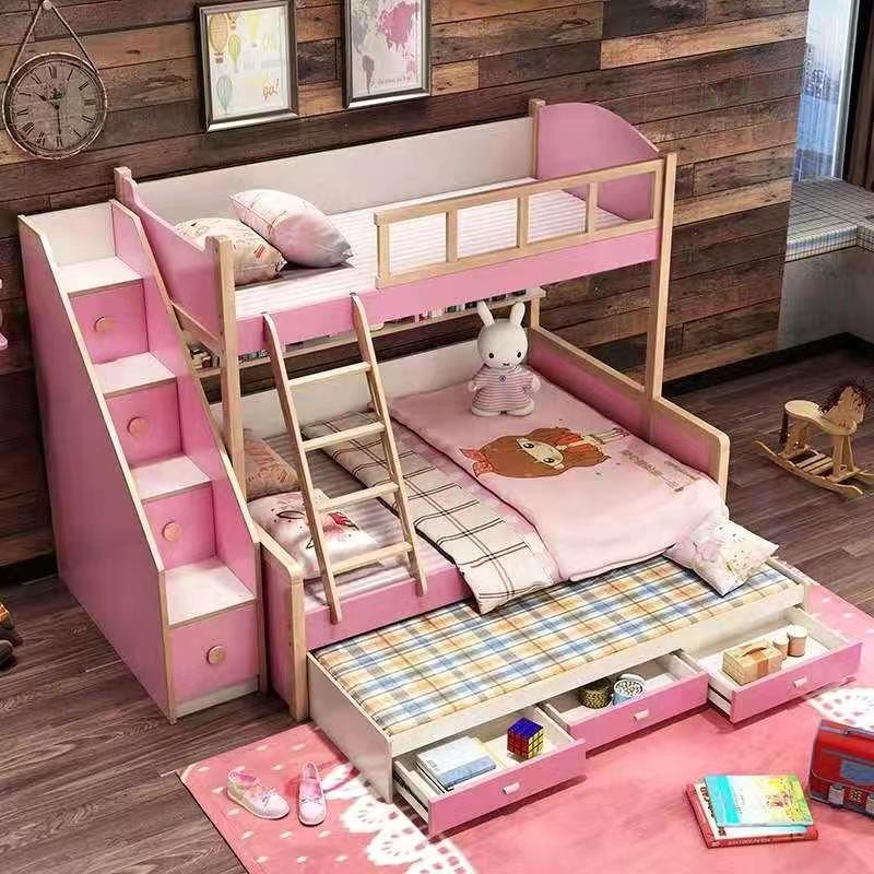 Pink and blue bunk beds sale