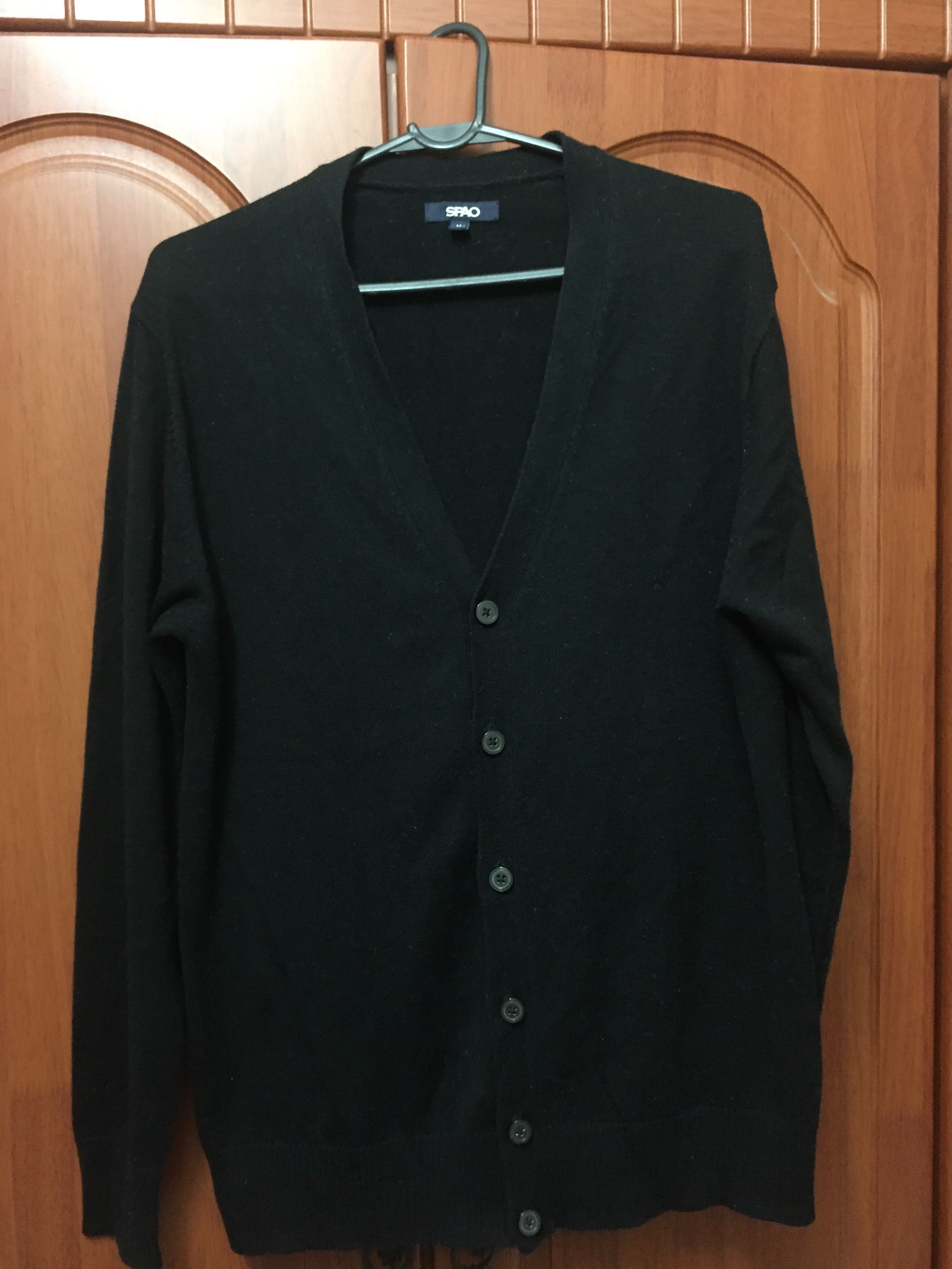 CARDIGAN BLACK (SPAO), Men's Fashion 