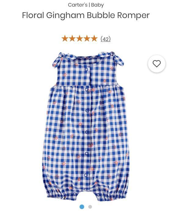Baby gingham romper Clearance
