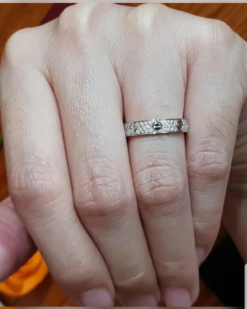 Cartier small pave love new arrivals ring