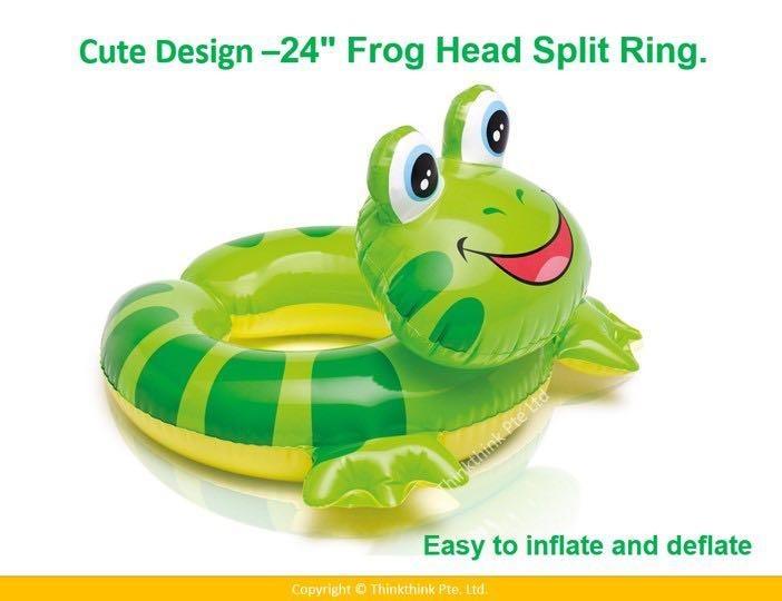 Intex Animal Split Ring Pool Floats (Design- Frog) for Kid - 3 to 6 ...