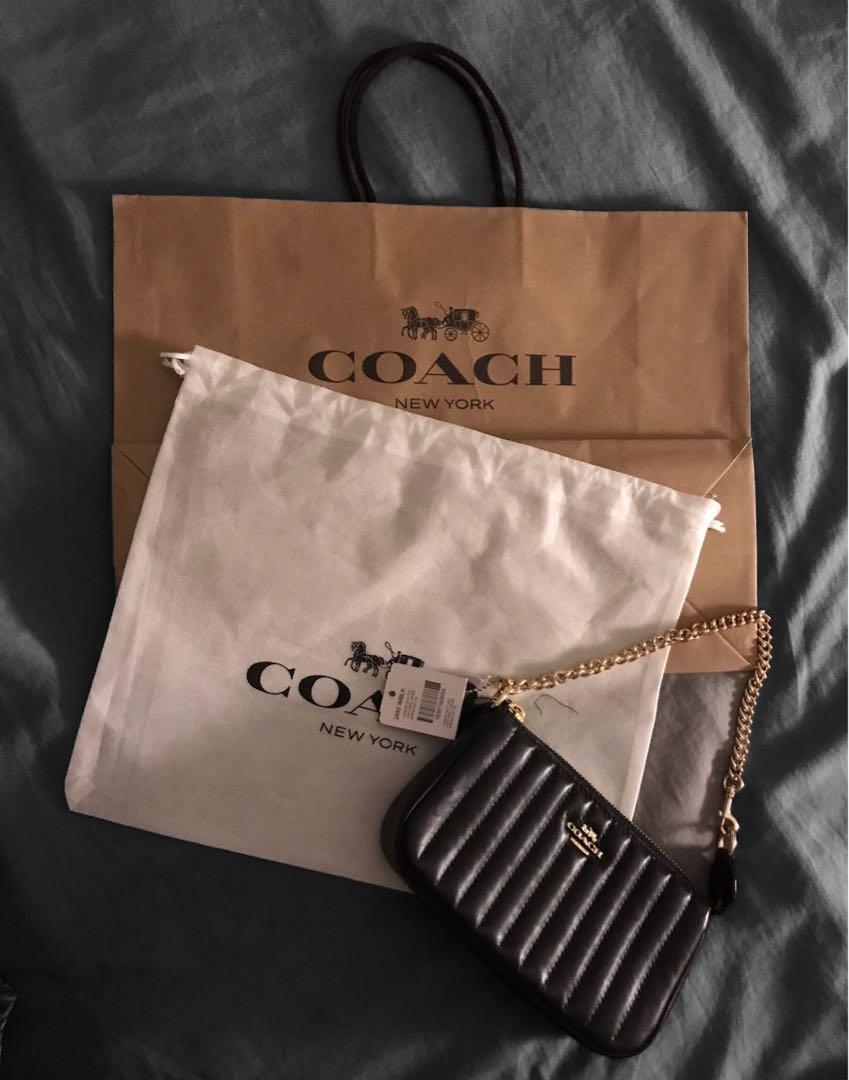 Coach quilted sale wristlet