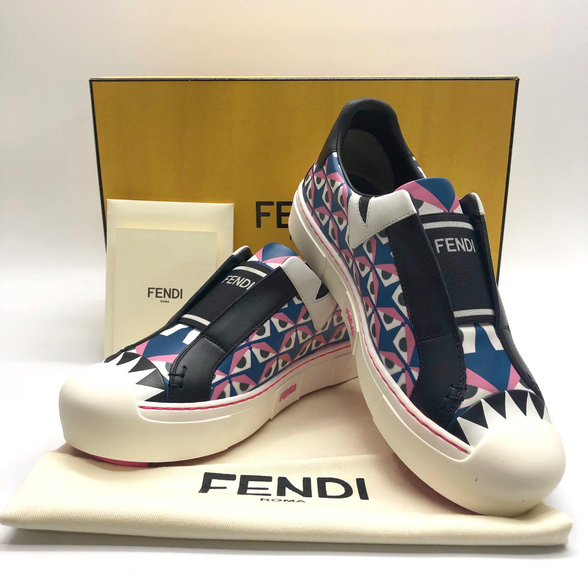 Fendi monster slip on shoes online