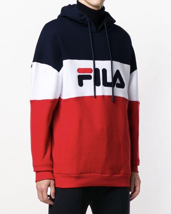 Red hotsell fila hoodie