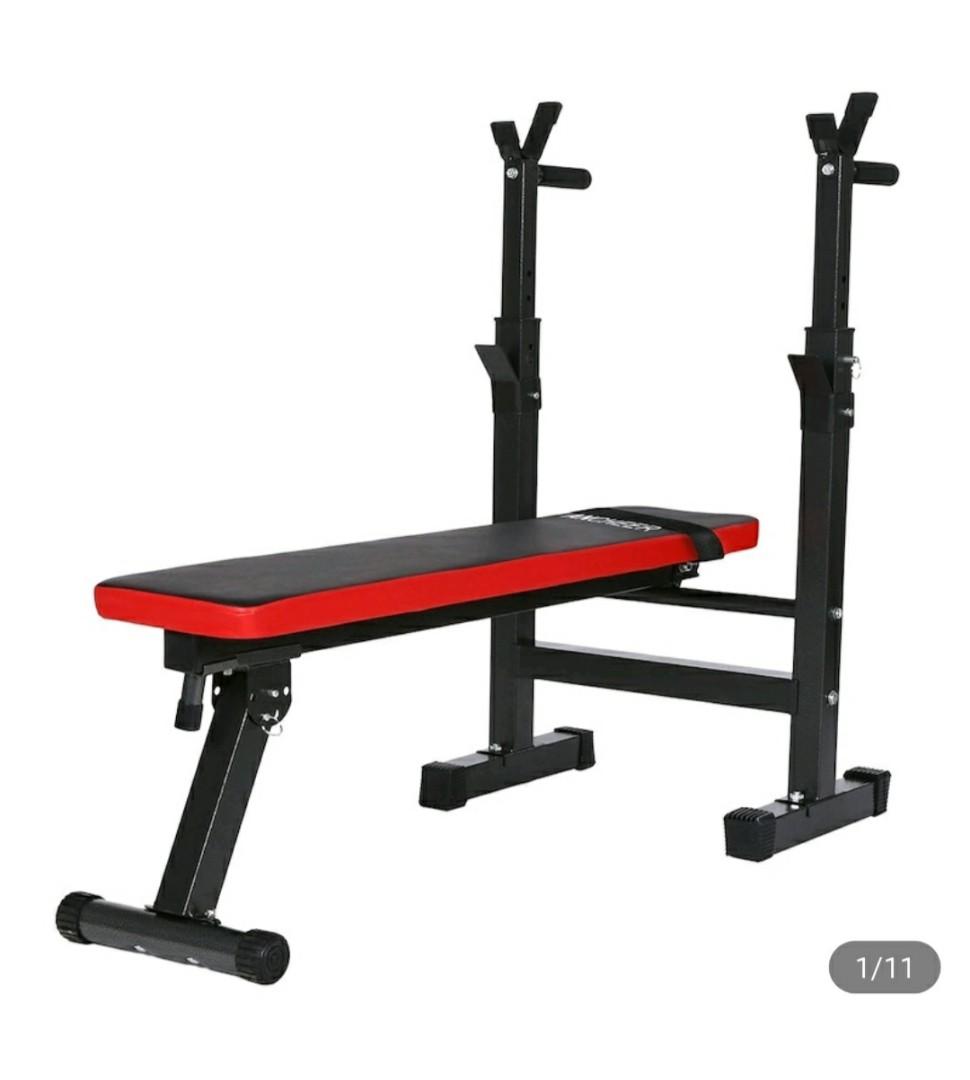 Foldable weights bench on Carousell