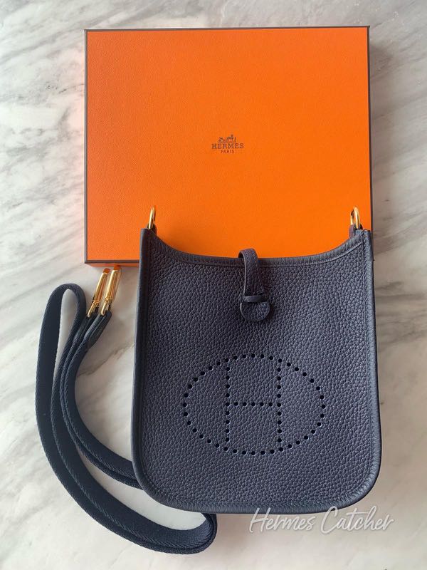 hermes mini evelyne bleu nuit
