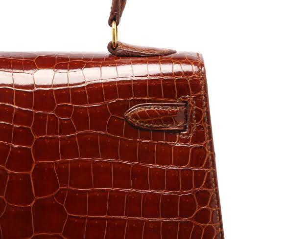 H*ermes Mini Kelly Crocodile Brown, Luxury, Bags & Wallets on Carousell
