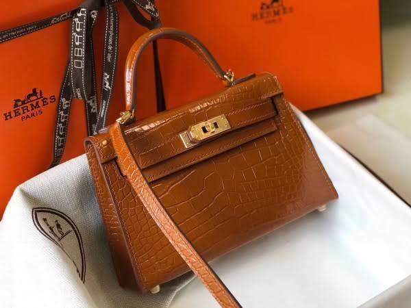 Hermes crocodile mini kelly hot sale