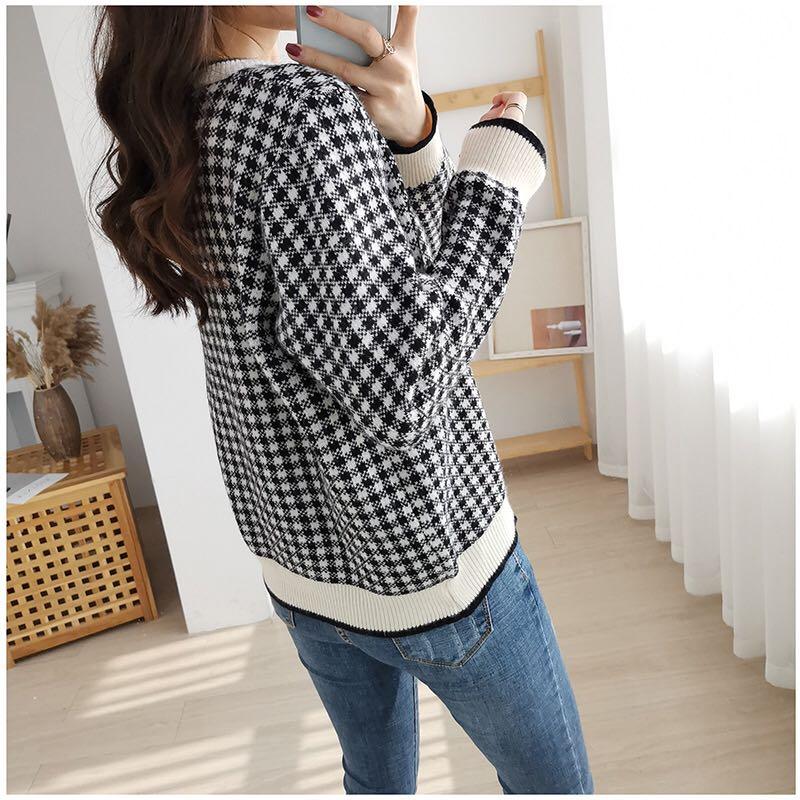 Houndstooth Checkered Cardigan Top (Category: Blouses) located in Singapore. Submitted by mommystote (Listing ID 1055597211, Image 5). Description: ✨ Houndstooth Checkered Cardigan Top✨ Preorder • arrives in about two weeks This is another classic cardigan top that ja a must have in the wardrobe Houndstooth checkered design that’s timeless in style . In stylish monochrome hues of black and white that is easy to match with any bottoms for work or 