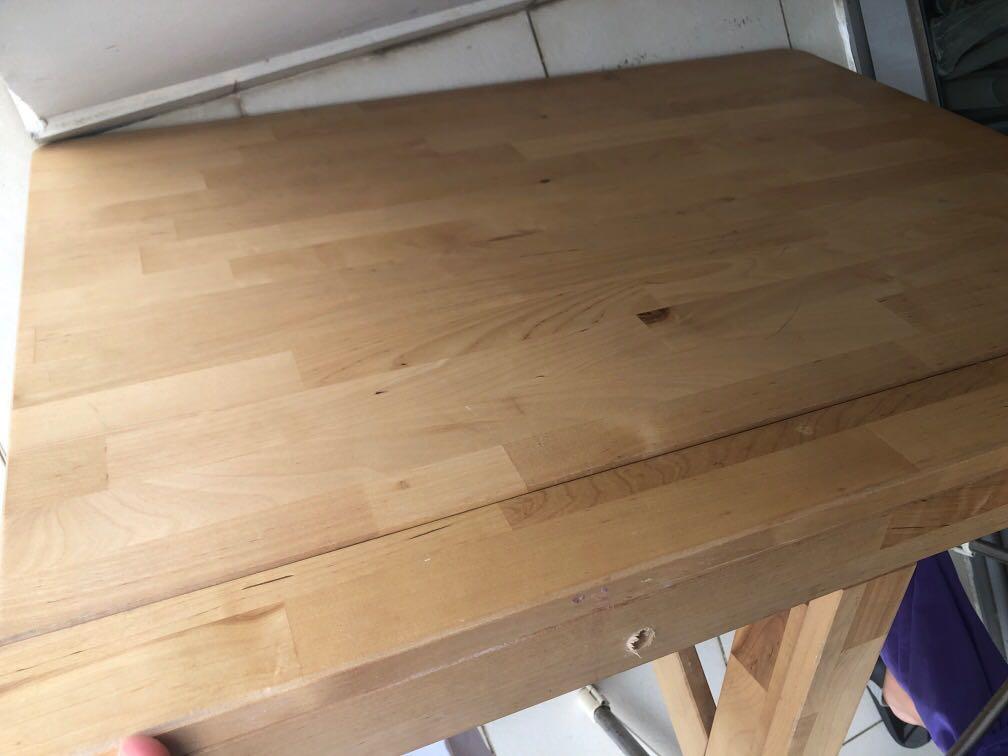 IKEA NORBO FOLDING TABLE, Furniture, Tables & Chairs on Carousell