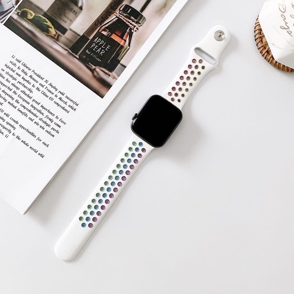 White nike new arrivals band apple watch