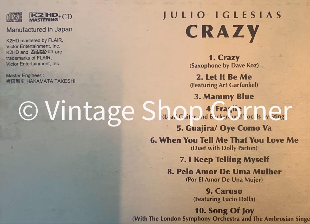 (K2HD CD) Julio Iglesias Crazy Limited Edition Numbered K2HD Mastering
