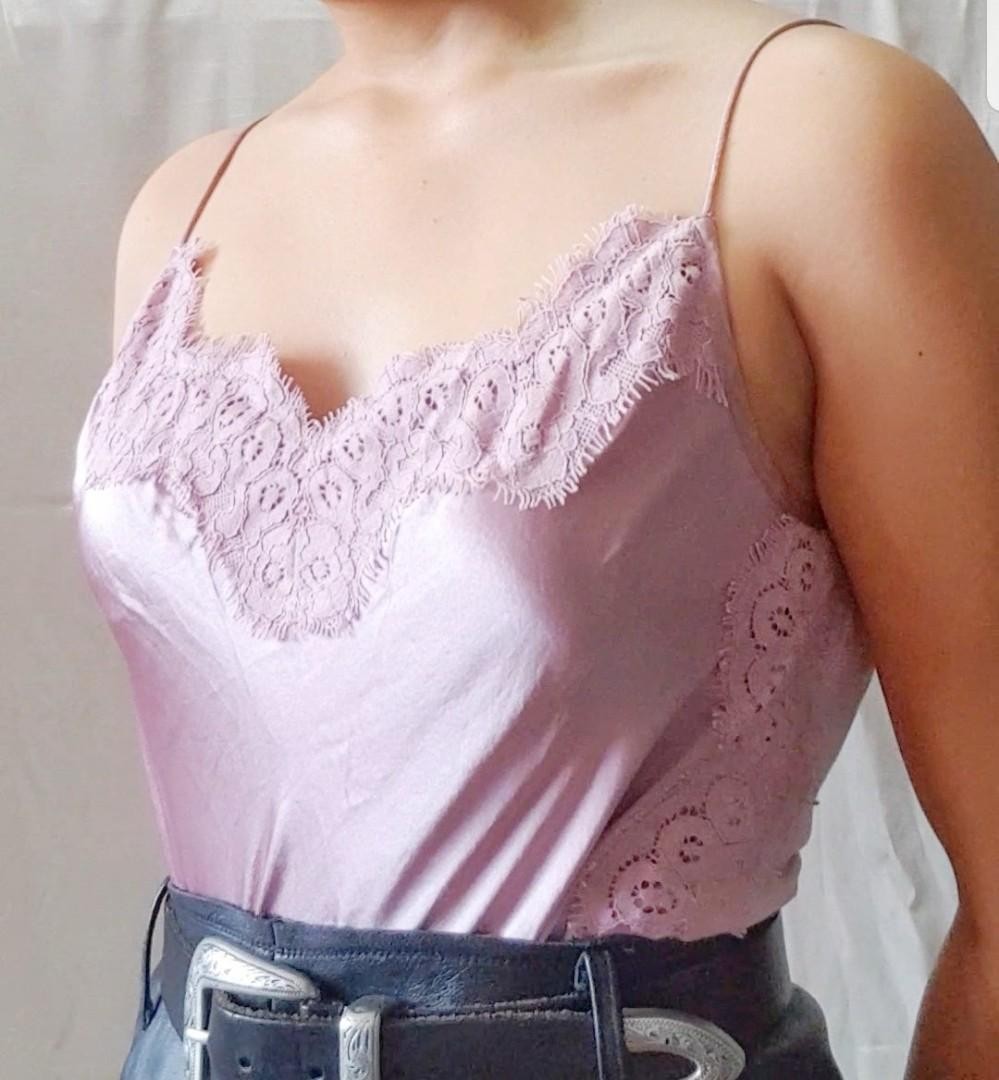 lace satin camisole top