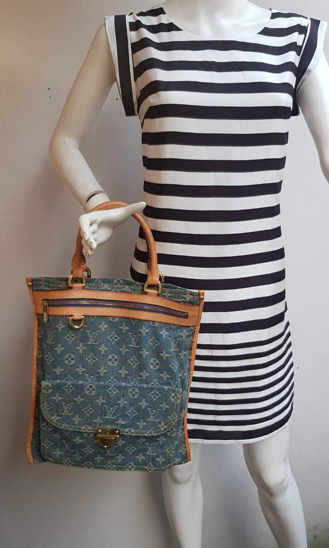 Louis Vuitton Denim Sac Plat tote, Women's Fashion, Bags & Wallets