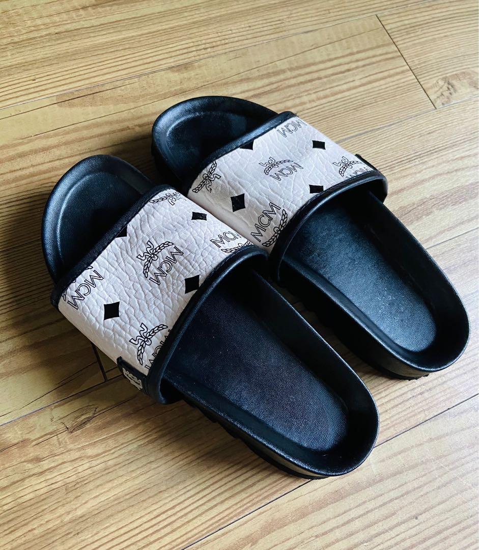 Fake mcm slides cheap