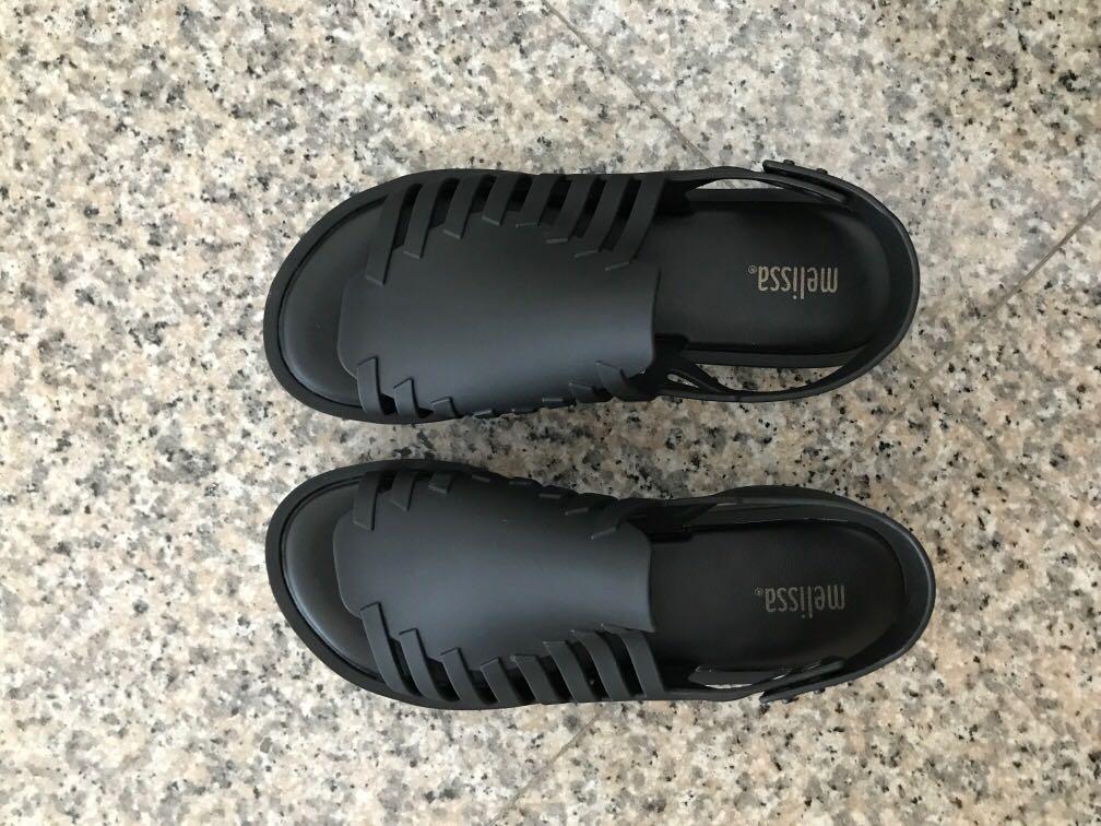 Melissa Huarache black platform jelly sandals