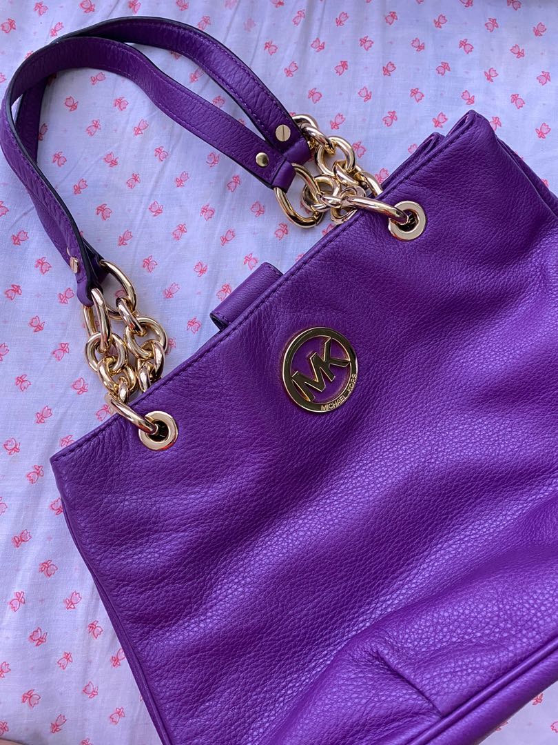 michael kors purple handbag