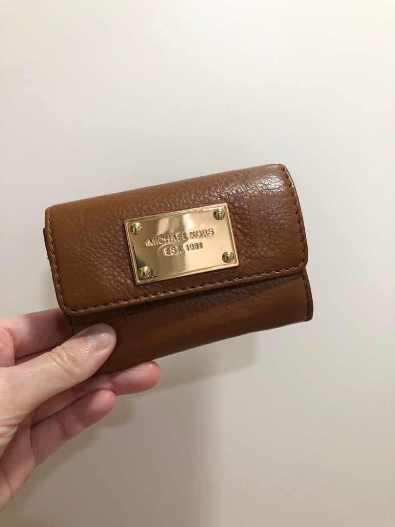 michael kors small brown wallet
