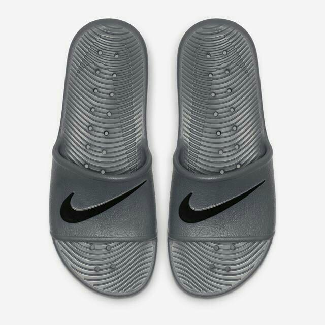 Nike slippers gray discount