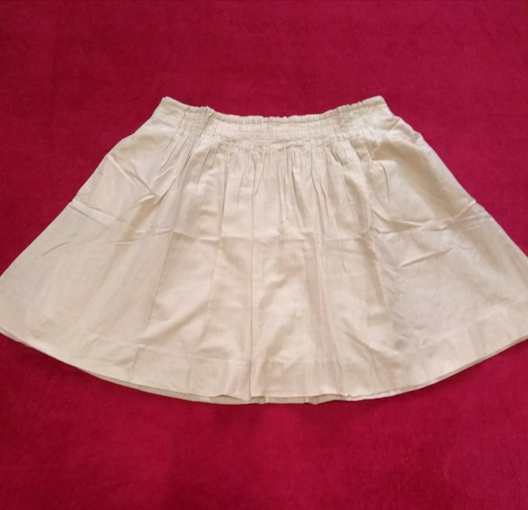 Banana Republic Nude Linen Skater Skirt, Women's Fashion, Bottoms