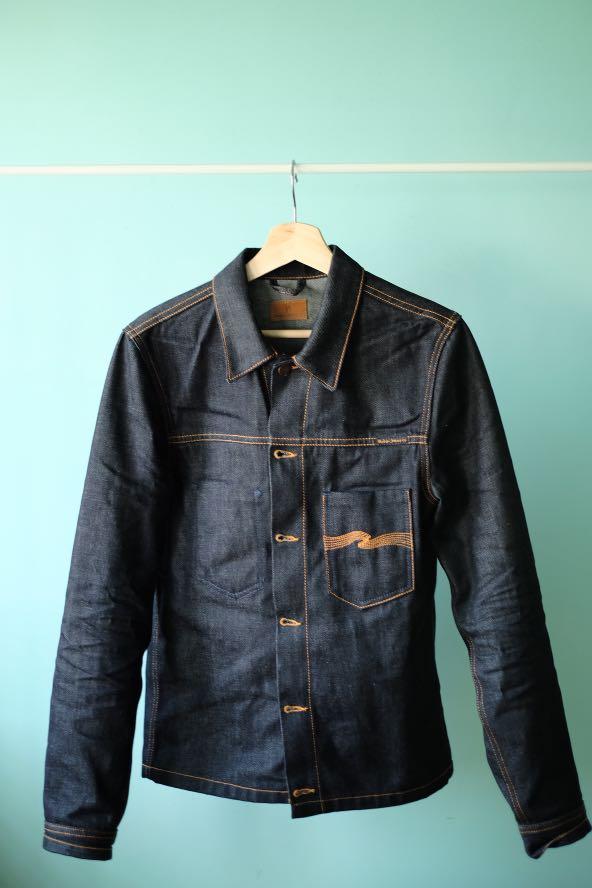 Nudie Jeans Ronny Dry Orange Embo Denim Jacket