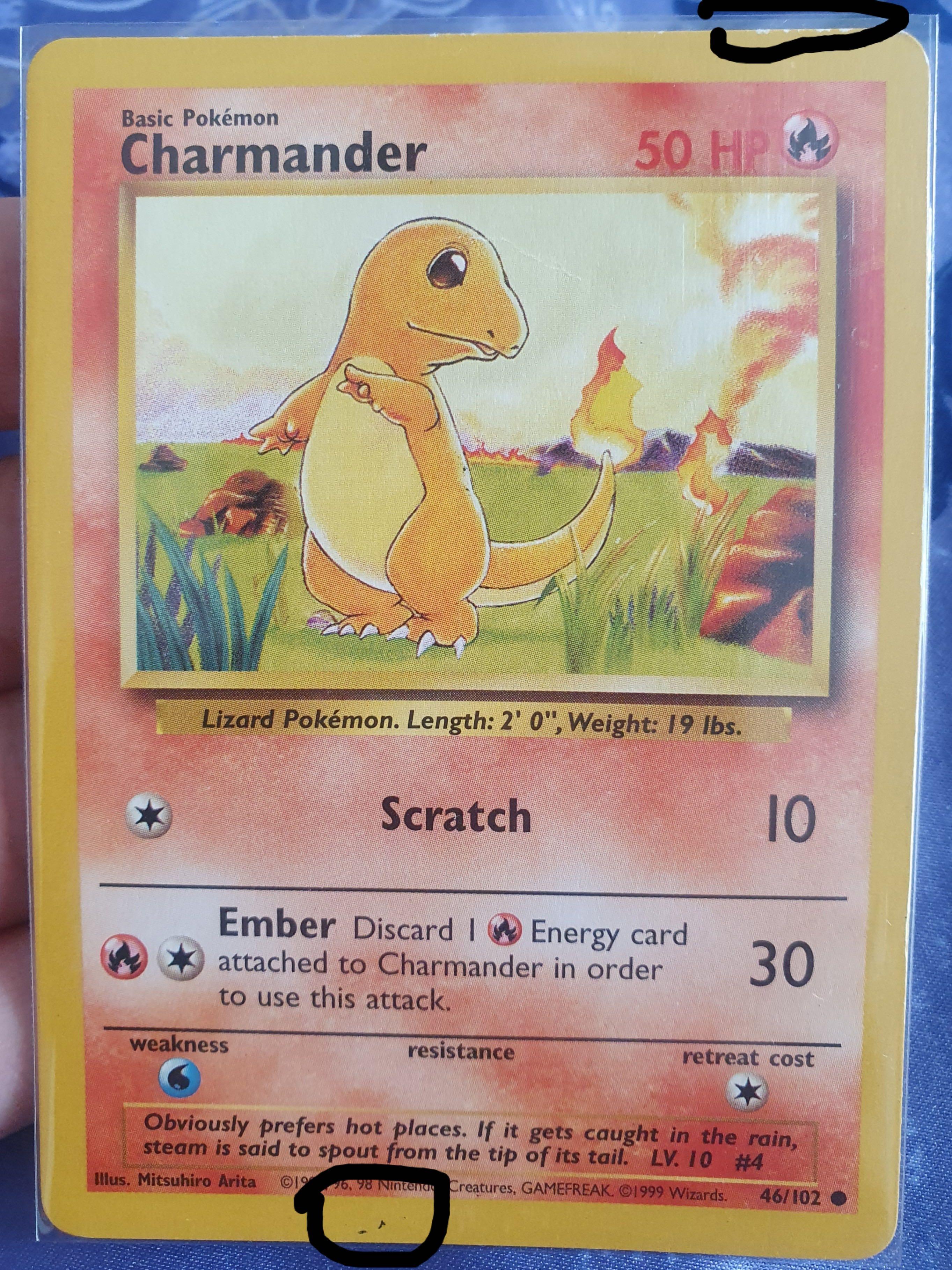 Pokemon Card - Charmander Super Rare Starter 1999 Base Set 46/102, Hobbies  & Toys, Toys & Games on Carousell