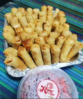 Popiah bagedil with spicy soya sauce