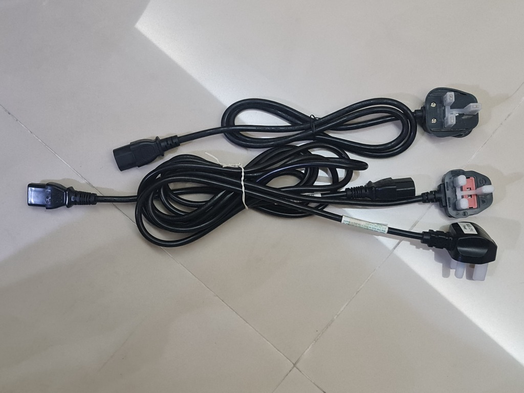 Power Cords 3Pin UK for CPU / Monitor / Appliances, Computers & Tech