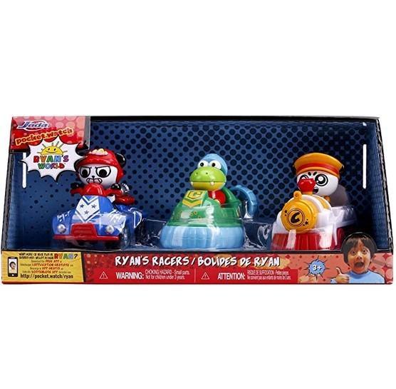 READY STOCK Jada Toys Ryan s World Racers 3 Pack Vehicle Set Combo Panda Train Gus the Gummy Gator hovercraft Combo Panda Stunt scooter christmas