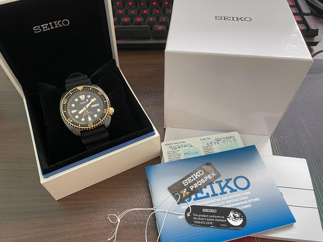 Seiko SRPD46K1 “Black Gold Abalone”, Men's Fashion, Watches & Accessories,  Jewelry on Carousell