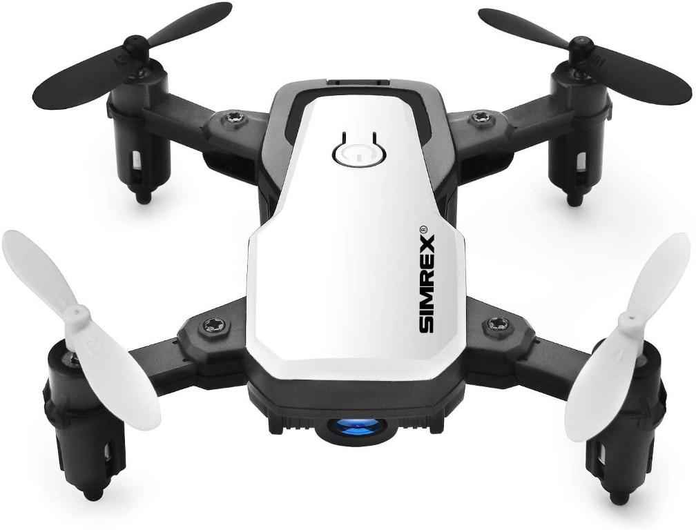 Simrex X300c Mini Drone Rc Quadcopter Foldable Altitude Hold Headless Rtf 360 Degree Fpv Video Wifi 7p Hd Camera 6 Axis Gyro 4ch 2 4ghz Remote Control Super Easy Fly For Training White