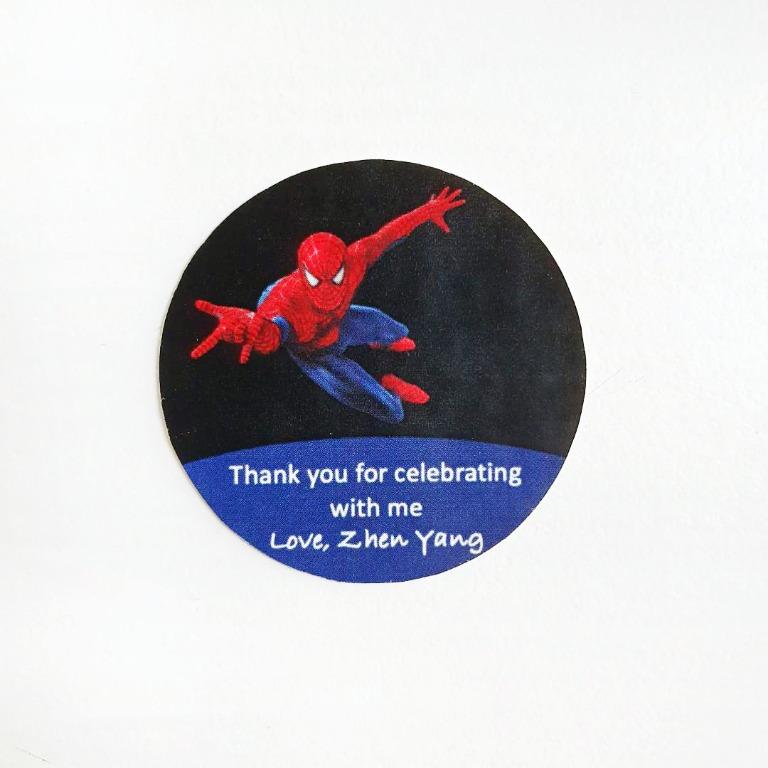 Spiderman Birthday Stickers, Hobbies & Toys, Stationery & Craft, Occasions  & Party Supplies on Carousell