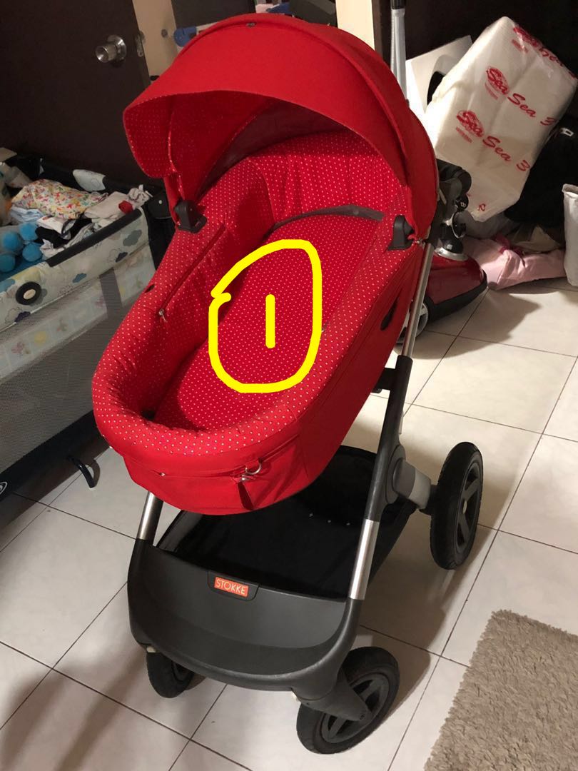 Stokke Trailz Stroller Carrycot w matching Bassinet car
