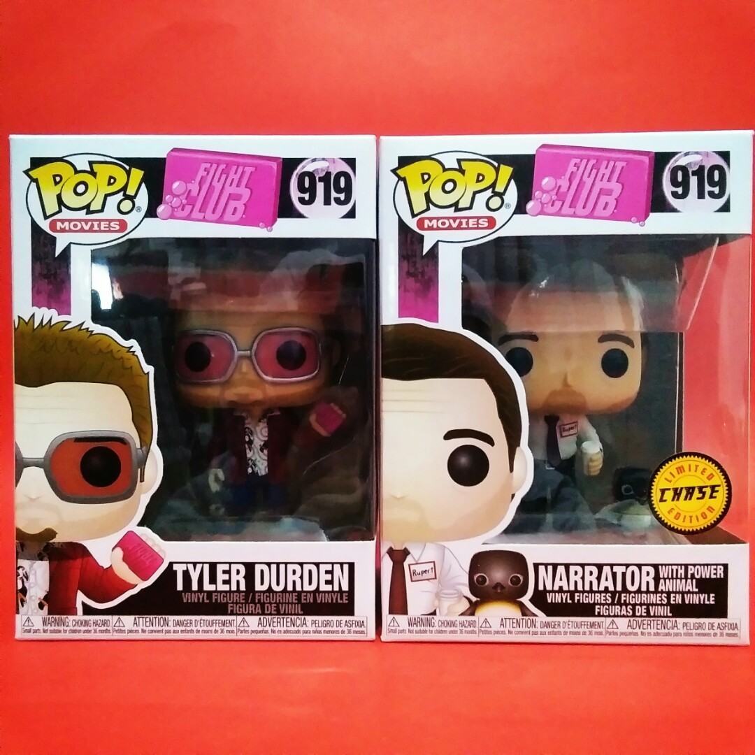 TYLER DURDEN, NARRATOR WITH POWER ANIMAL, FIGHT CLUB Funko Pop Vinyl Toy  Figure, Hobbies & Toys, Toys & Games on Carousell