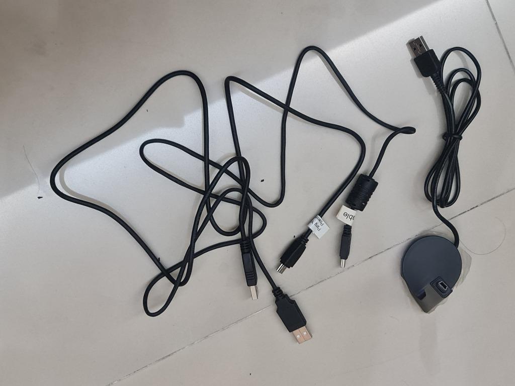 Silicone Cable Organiser & USB Cables Assorted: Type B / OTG