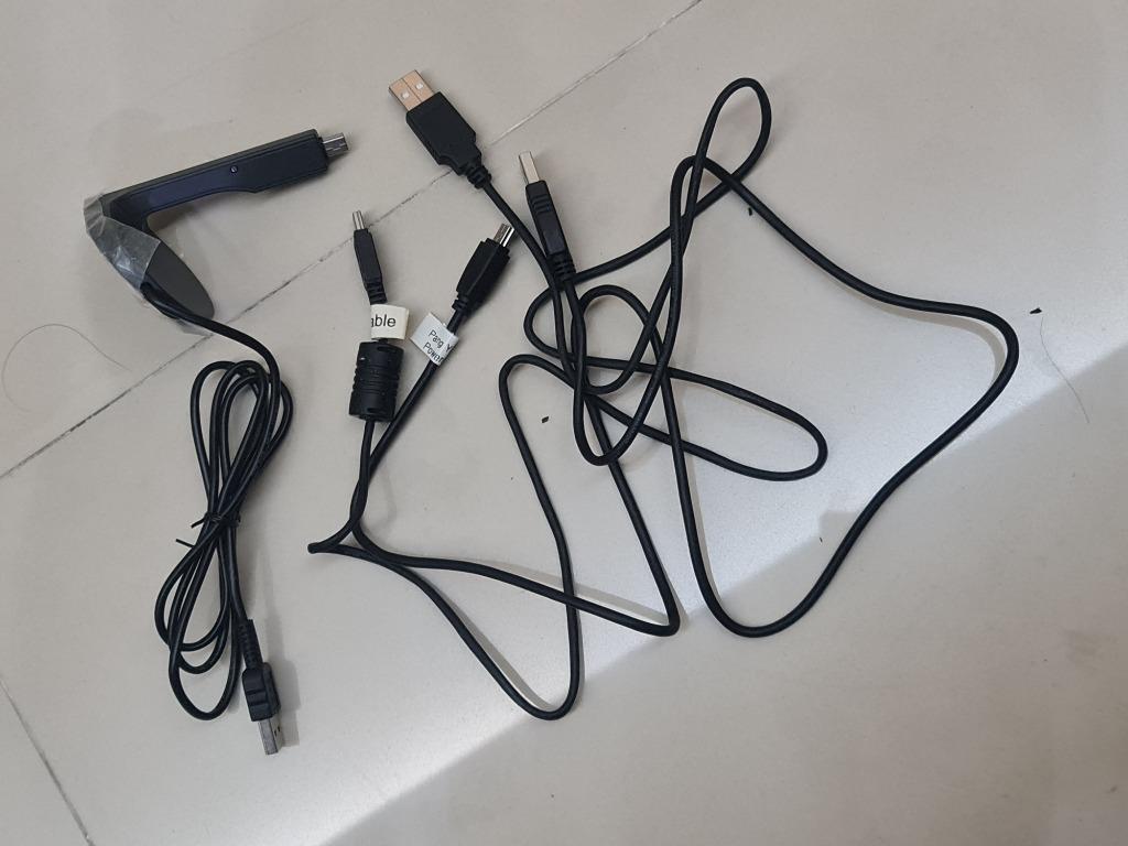 Silicone Cable Organiser & USB Cables Assorted: Type B / OTG