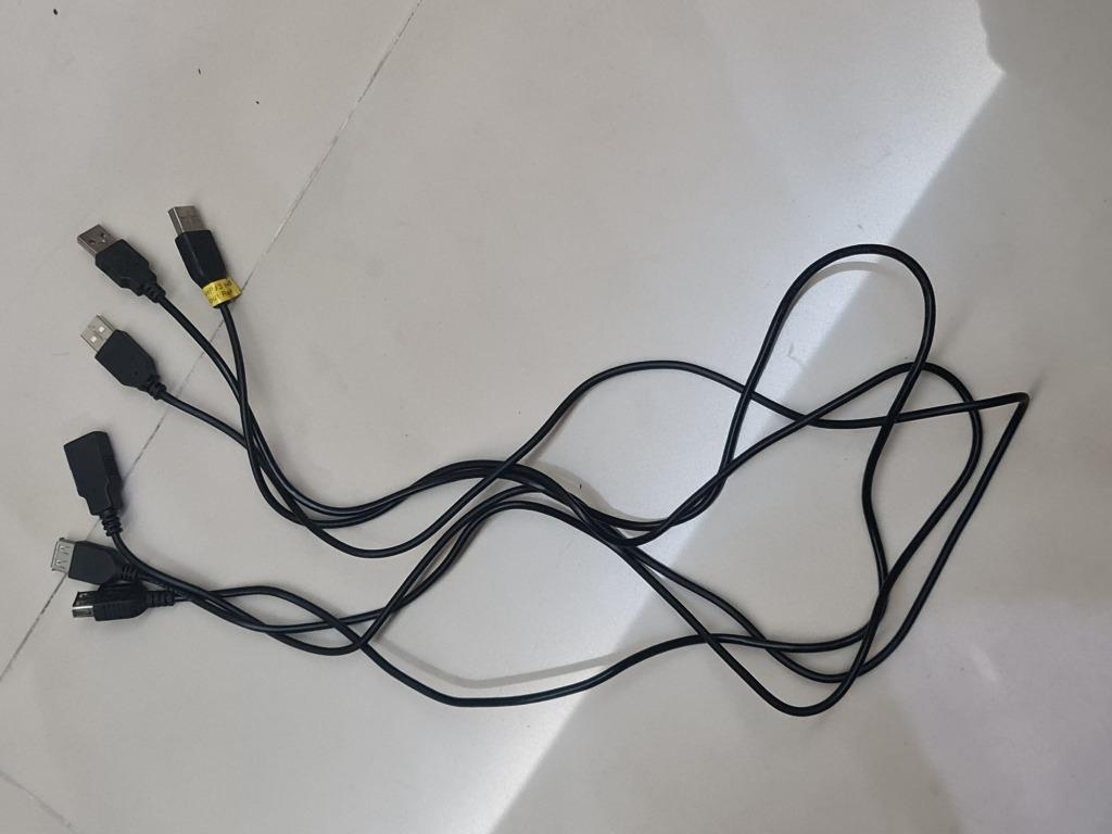 Silicone Cable Organiser & USB Cables Assorted: Type B / OTG