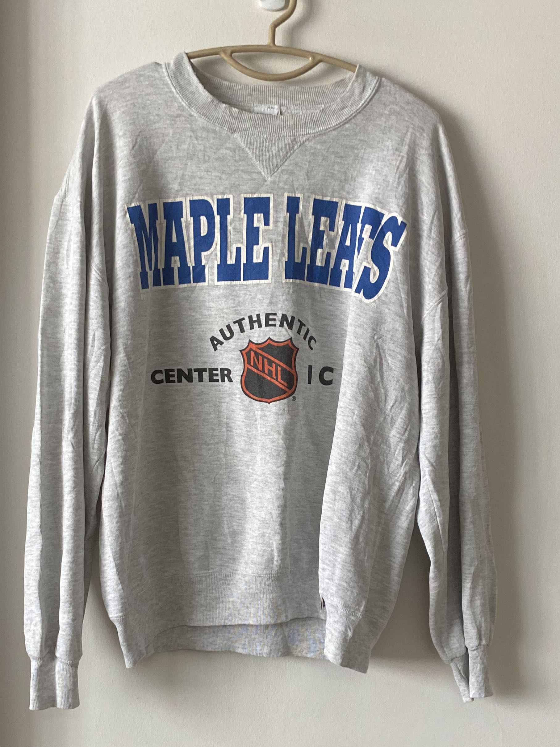 Vintage 1993 NHL Toronto Maple Leafs Graphic Crewneck Sweatshirt