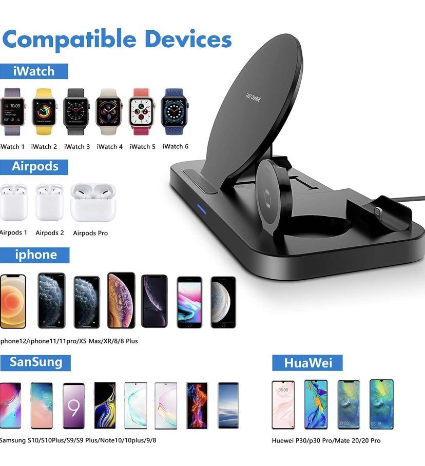 Waitiee 3 in 1 wireless charger sales