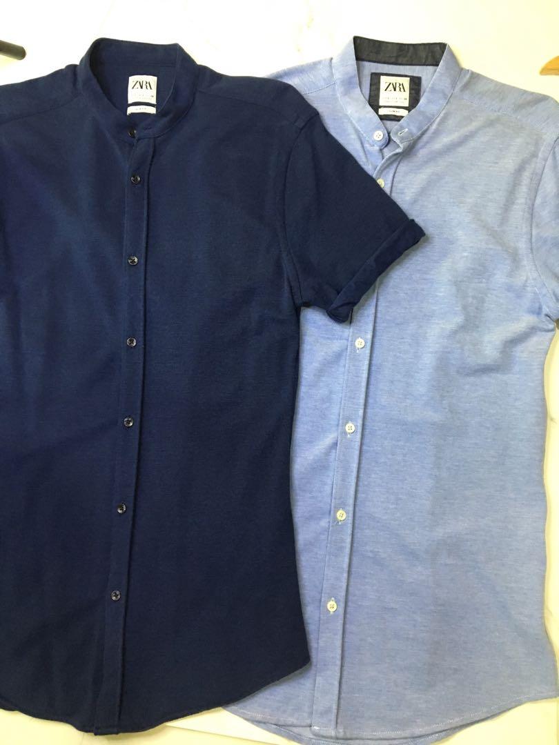 Zara Chinese Collar Polo Men s Fashion Tops Sets Formal