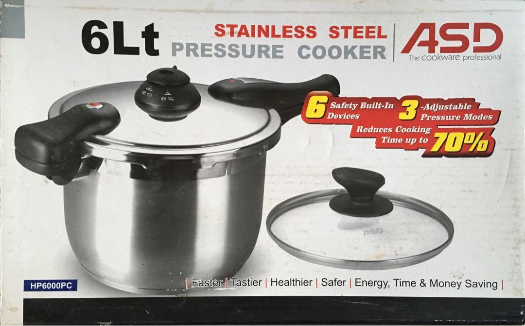 6L ASD Pressure Cooker with glass lid TV Home Appliances Kitchen Appliances Cookers on Carousell