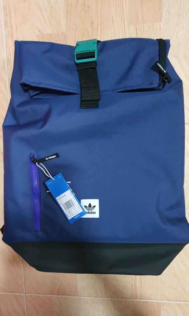 ADIDAS PREMIUM ESSENTIALS ROLLTOP BACKPACK, Women's Fashion, Bags