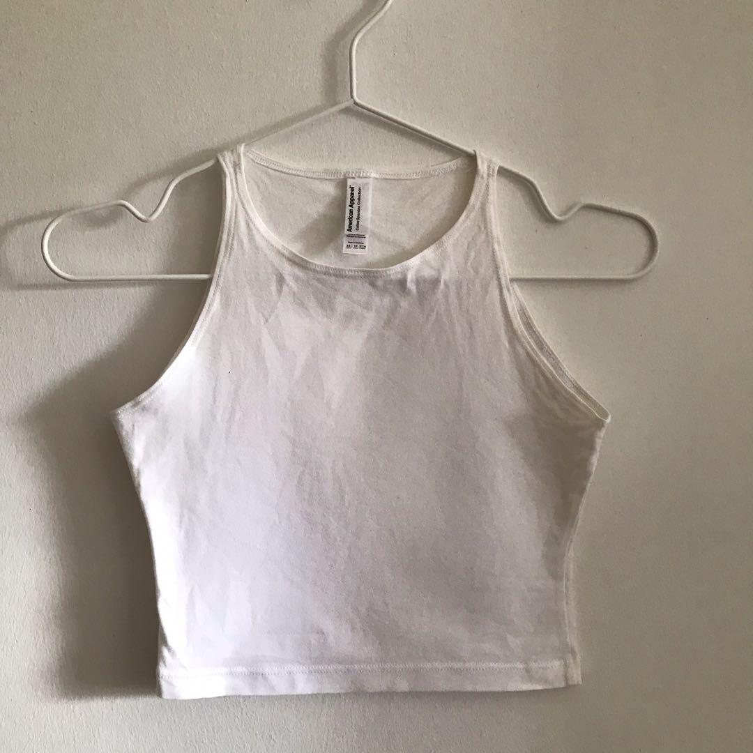 American apparel hot sale white crop top