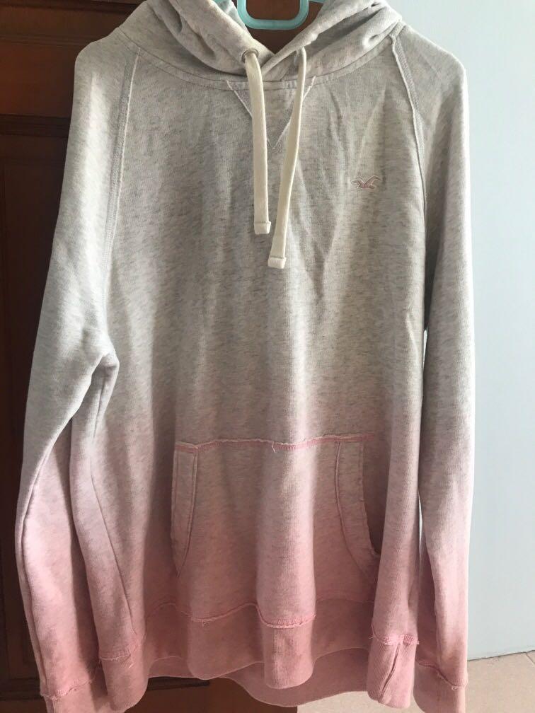 hollister pink ombre hoodie